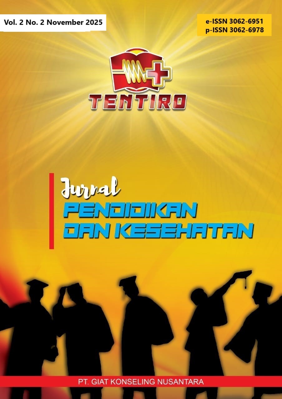 					View Vol. 2 No. 2 (2025): November|| TENTIRO: Jurnal Pendidikan dan Kesehatan
				